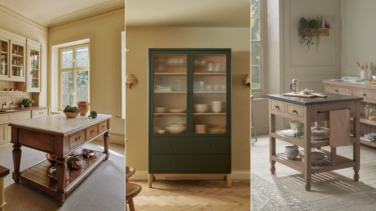 How to mix freestanding furniture into your kitchen for a cohesive and lived-in space