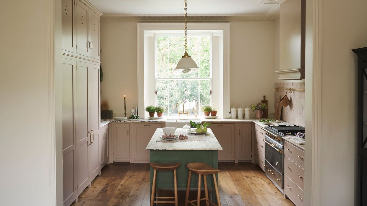 DeVOL's Pink and Green Victorian Kitchen: A Charming Blend of Colors