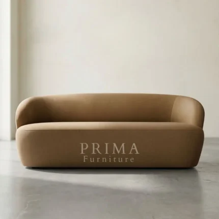 Oliver Rounded Velvet Sofa in trendy interior