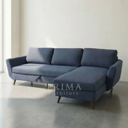 David Blue L-Shaped Sectional Sofa