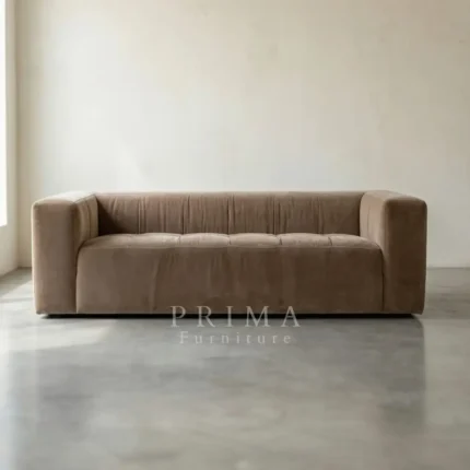 Daniel Low Profile Beige Sofa Minimalist