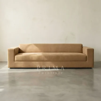 George Modern Tan Fabric Sofa Industrial