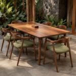 Contemporary Dining Chair With Upholstered Seat