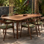 Modern Wooden Dining Table With Rounded Corners
