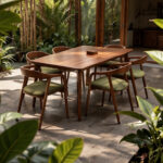 Solid Timber Dining Set For Residential Spaces