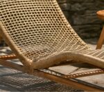 Close Up Detail Of Hand Woven Cord Pattern On Wooden Frame