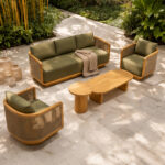 Commercial Hospitality Outdoor Lounge Suite In Tropical Garden Courtyard Setting
