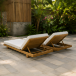 Commercial Resort Patio Teak Daybed Lounger