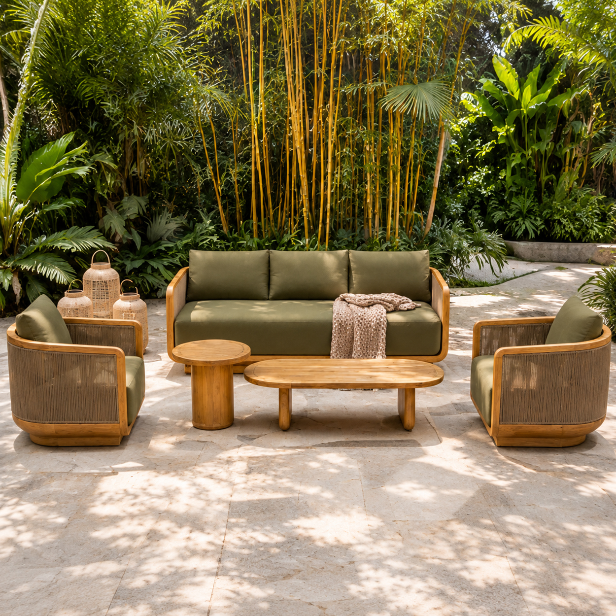 Five Piece Looma Curve Patio Conversation Set For Resort Terraces Five Piece Looma Curve Patio Conversation Set For Resort Terraces