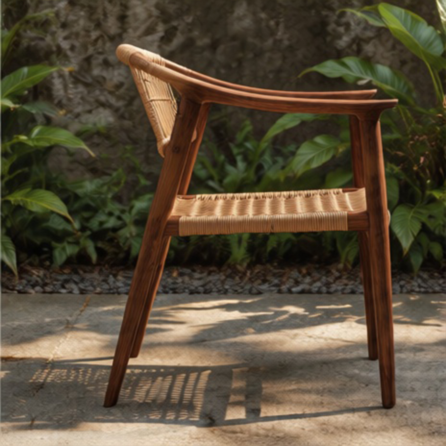 Kala Woven Wooden Armchair Solid Frame Craftsmanship Kala Woven Wooden Armchair Solid Frame Craftsmanship