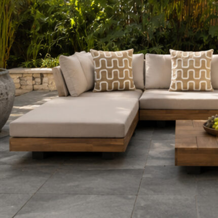 Kalani Low Teak Sectional For Garden Patio