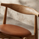 Minimalist Curved Back Wooden Accent Chair Wholesale