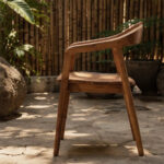 Minimalist Natural Finish Wood Armchair Contract Project