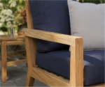 Modern Outdoor Lounge Set With White Accent Pillows