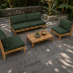 Modular Wood Outdoor Lounge Set For Villa Gardens