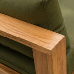 Natural Teak Wood Armrest Joinery Outdoor Upholstery Detail