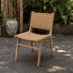 Natural Wood Woven Dining Seating
