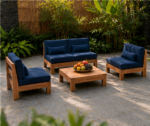 Outdoor Lounge Set With Square Coffee Table