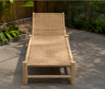 Premium Woven Wood Sun Lounger Commercial Resort Furniture