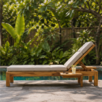 Solara Teak Lounge Poolside Relaxation Setup