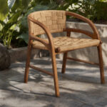 Solid Wood Frame Commercial Outdoor Seating In Tropical Setting