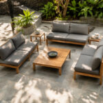 Tavira Timber Outdoor Lounge Set Garden Patio Furniture
