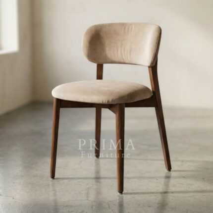 Modern fabric dining chair with soft cushion