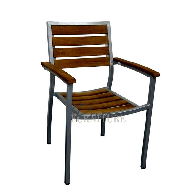 Rockwell Teak and Steel Chair