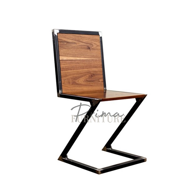 Z-Star Teak and Steel Chair