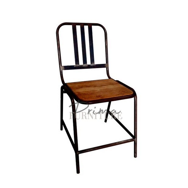 Pierce Teak and Steel Chair