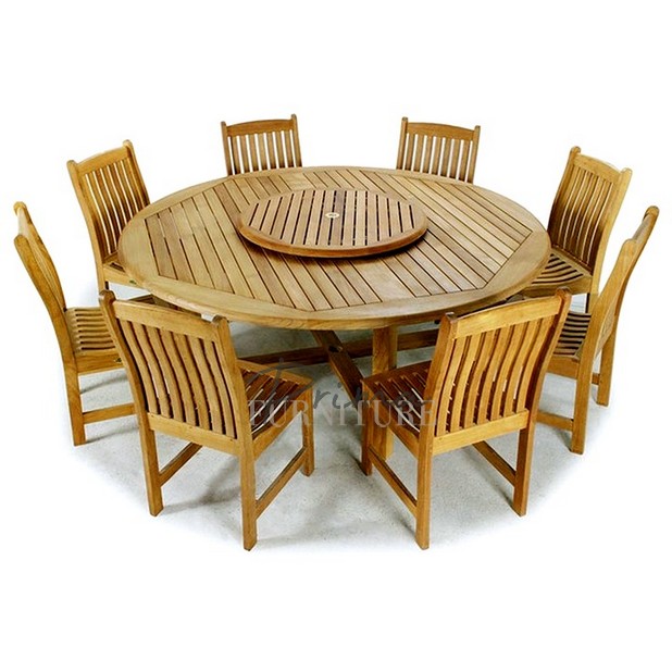 Diego 8 Chairs Teak Outdoor Dining Set