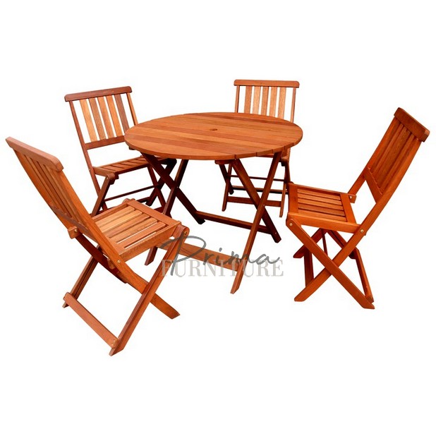 Milo 4 Stackable Chairs Garden Dining Set