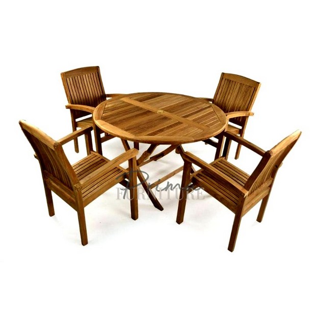 George 12 Folding Chairs Dining Set