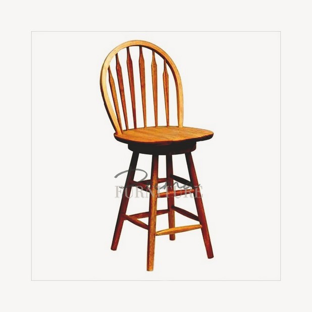 Zayden Swivel Teak Bar Chair