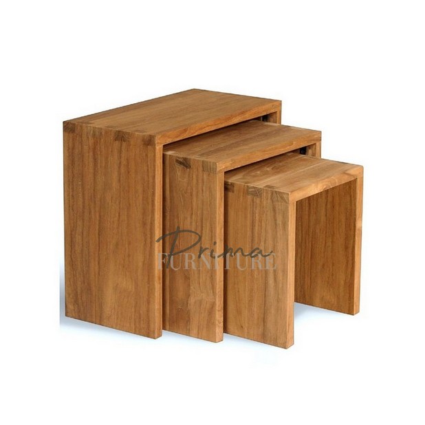 Caden Side Cube Teak Table Set