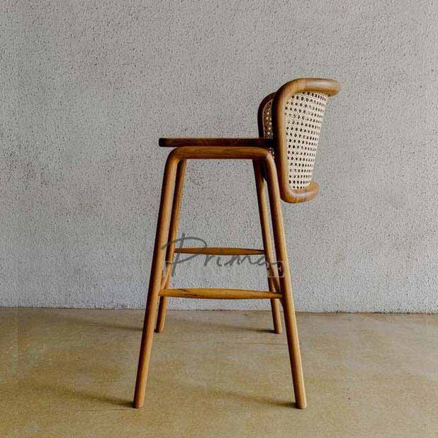 Tate Natural Rattan Bar Stool